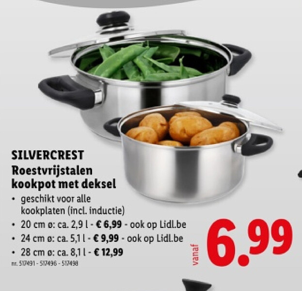 Roestvrijstalen kookpot met deksel
