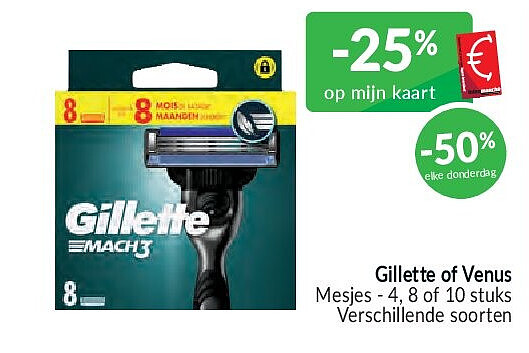 Gillette of Venus Mesjes - 4, 8 of 10 stuks