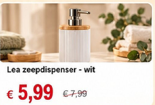 Lea zeepdispenser - wit