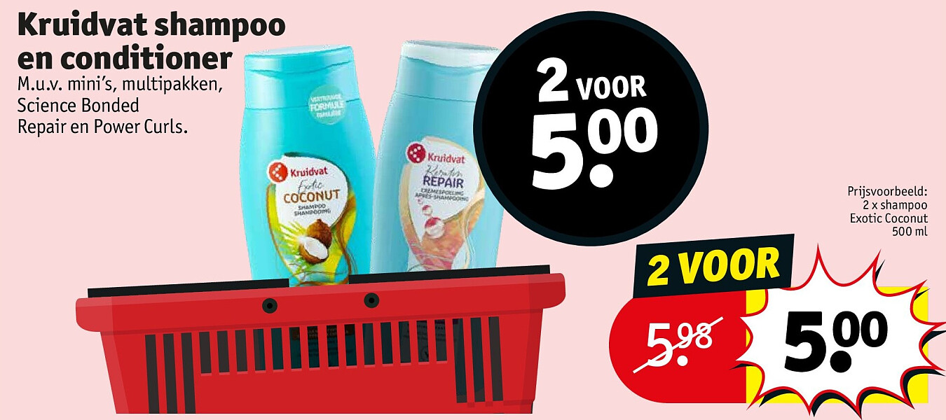Kruidvat shampoo en conditioner