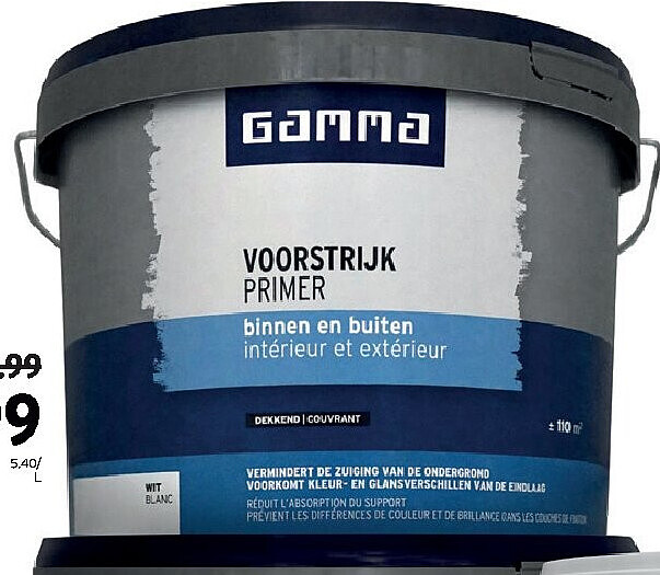Dekkende primer wit 10 L