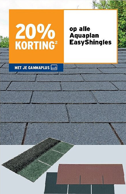 Aquaplan EasyShingles Standard zwart, rood of groen