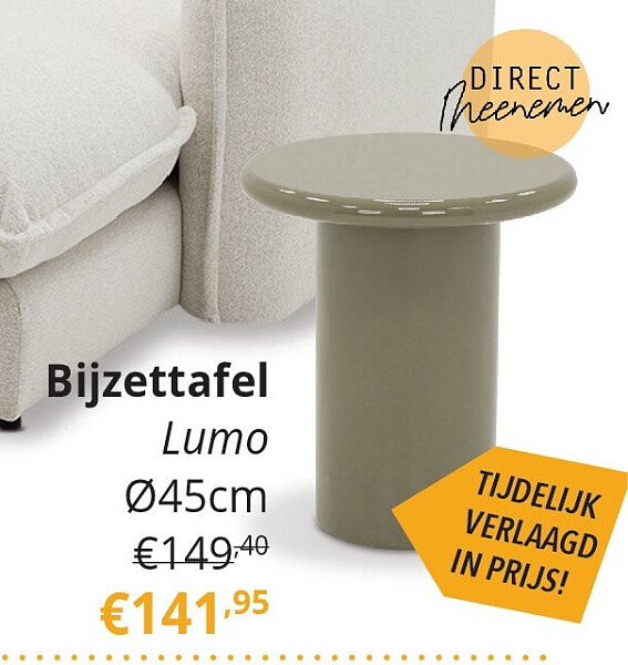 Bijzettafel Lumo Ø45cm