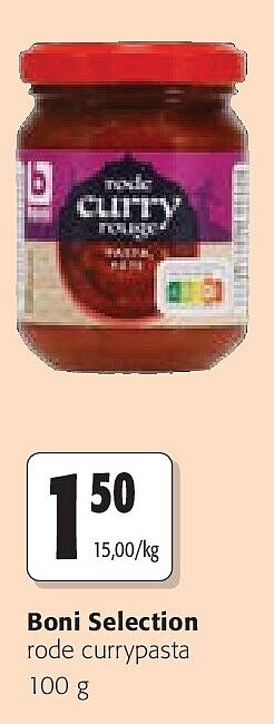 Boni Selection rode currypasta 100 g