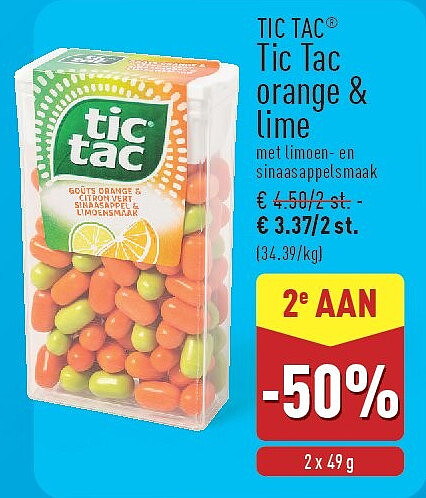 Tic Tac orange & lime
