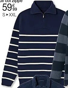 Pull col camionneur zippé