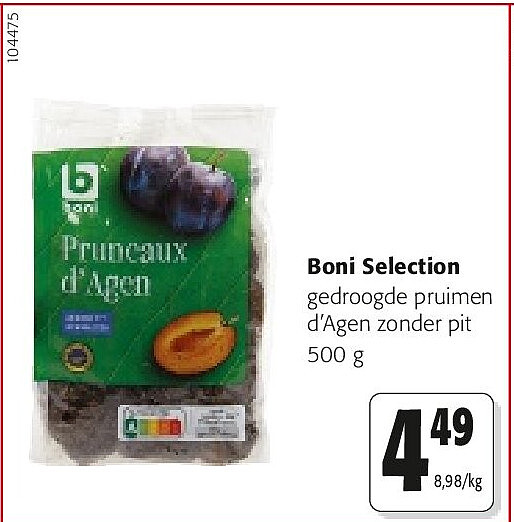 Boni Selection gedroogde pruimen d’Agen zonder pit 500 g