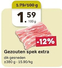 Gezouten spek extra