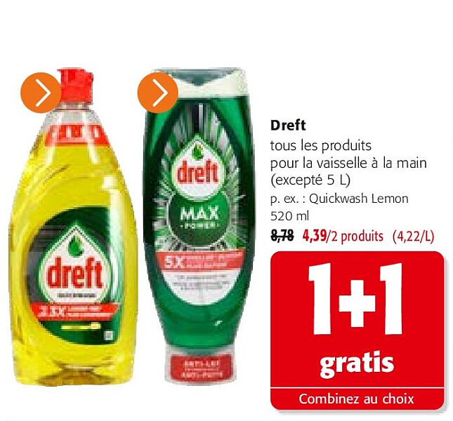 Dreft tous les produits pour la vaisselle à la main