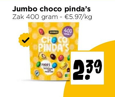 Jumbo choco pinda’s