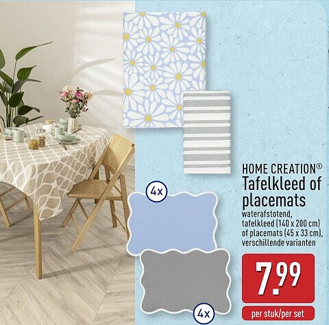 Tafelkleed of placemats