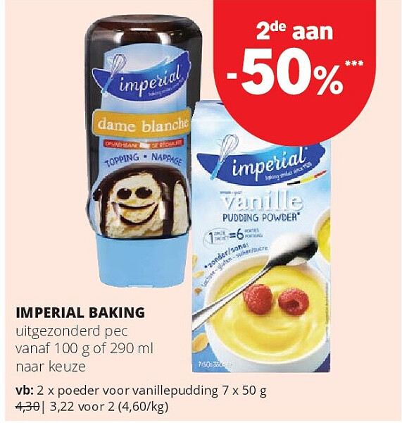 IMPERIAL BAKING poeder voor vanillepudding 7 x 50 g