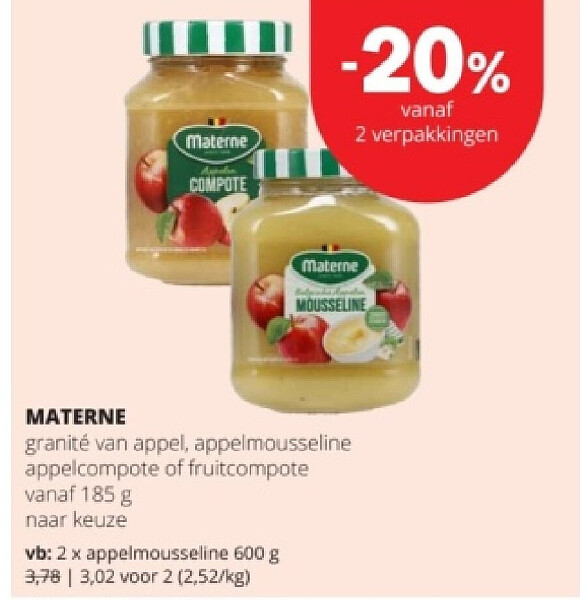 MATERNE appelmousseline 600 g