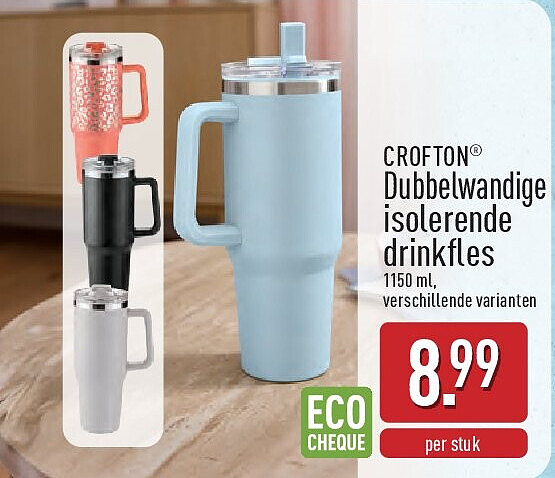 Dubbelwandige isolerende drinkfles