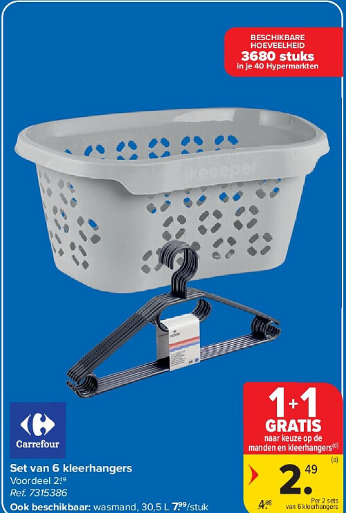 Set van 6 kleerhangers