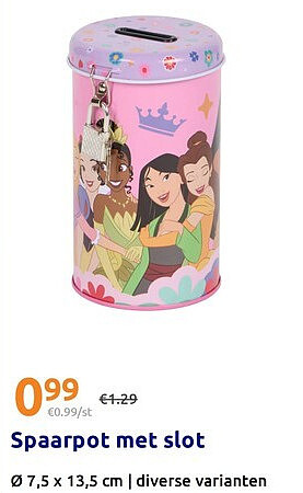 Spaarpot met slot