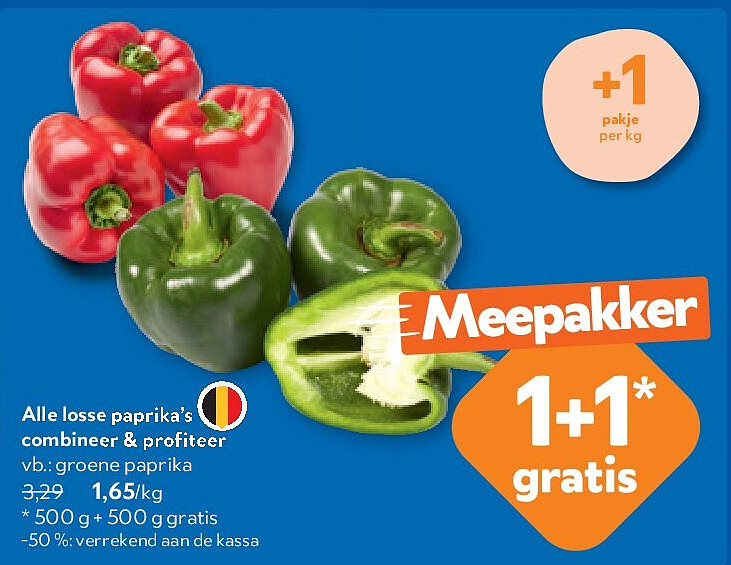 Alle losse paprika’s combineer & profiteer groene paprika