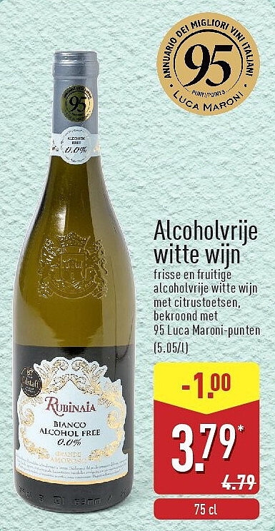 Alcoholvrije witte wijn