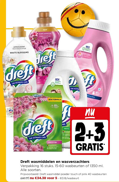 Dreft wasmiddelen en wasverzachters