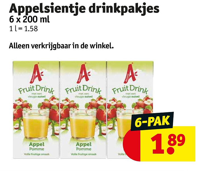 Appelsientje drinkpakjes