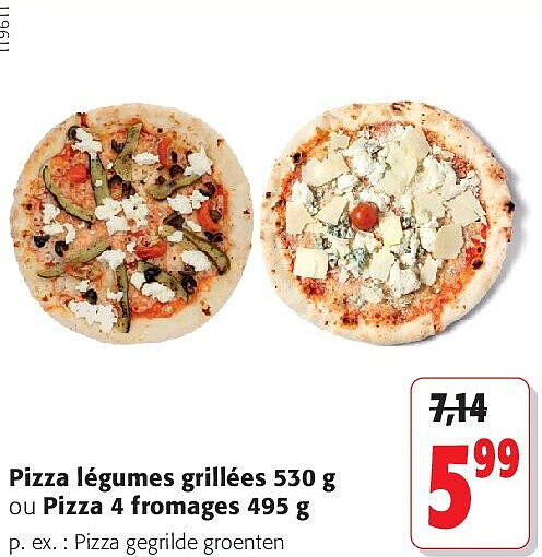 Pizza légumes grillées 530 g