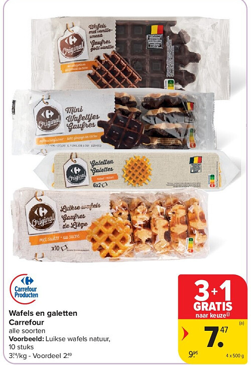 Wafels en galetten Carrefour