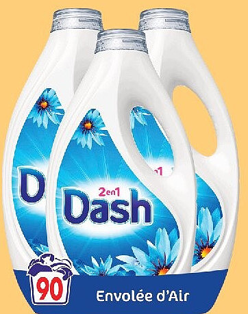 Lessive liquide 2 en 1 détergeant Dash