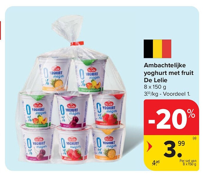 Ambachtelijke yoghurt met fruit De Lelie