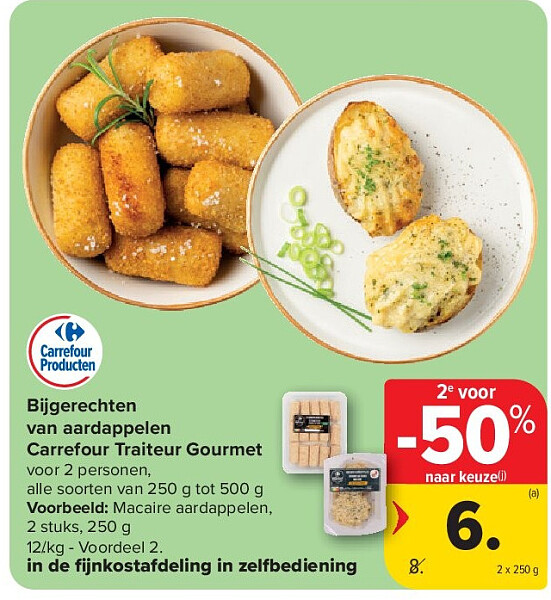 Bijgerechten van aardappelen Carrefour Traiteur Gourmet