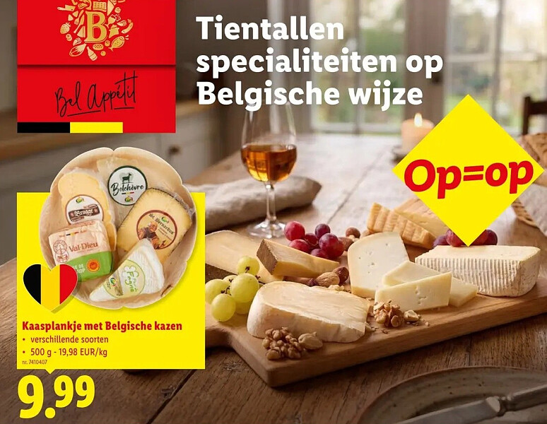 Kaasplankje met Belgische kazen