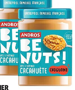 Pâte à tartiner cacahuète croquant Be Nuts Andros