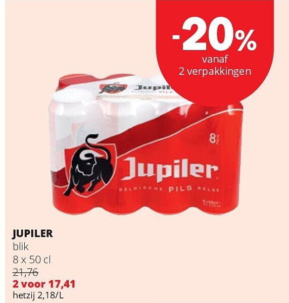 JUPILER blik 8 x 50 cl