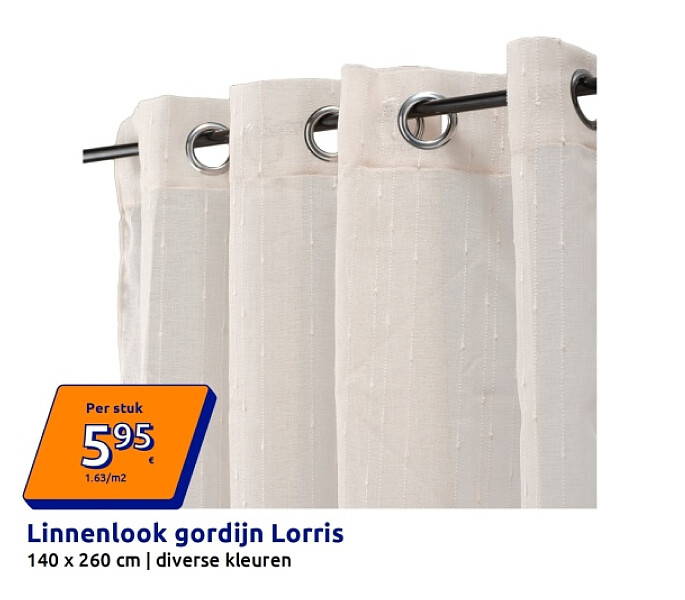 Linnenlook gordijn Lorris
