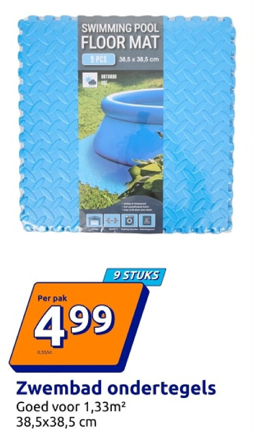 Zwembad ondertegels