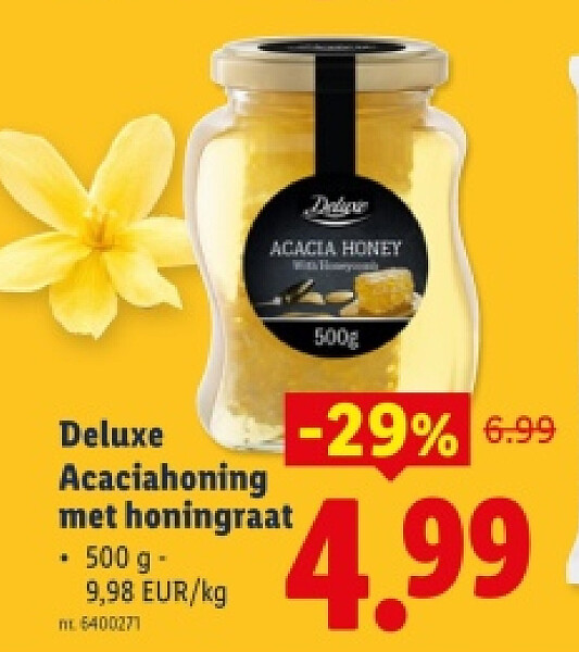 Acaciahoning met honingraat