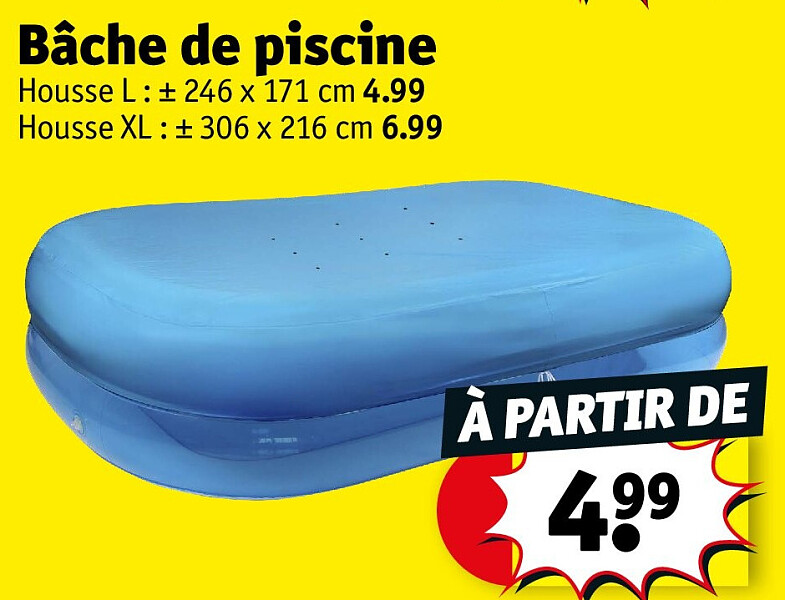 Bâche de piscine 246 x 171 cm