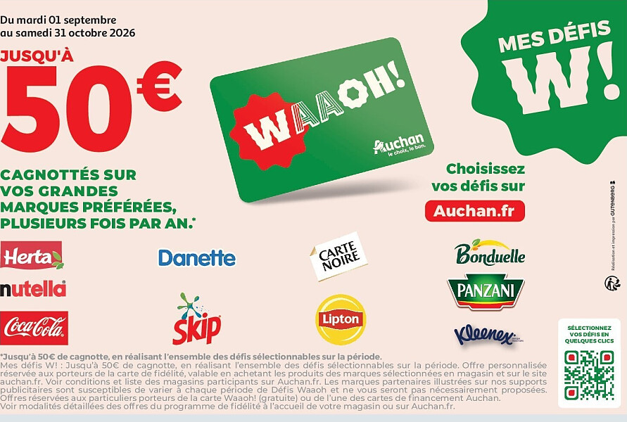 Défis Waaoh sur les grandes marques préférées