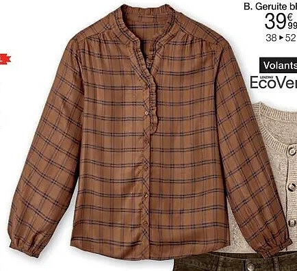 Geruite blouse