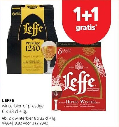 LEFFE winterbier 6 x 33 cl + Ig.