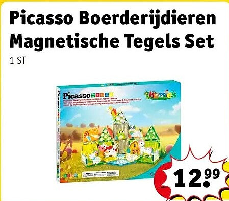 Picasso Boerderijdieren Magnetische Tegels Set