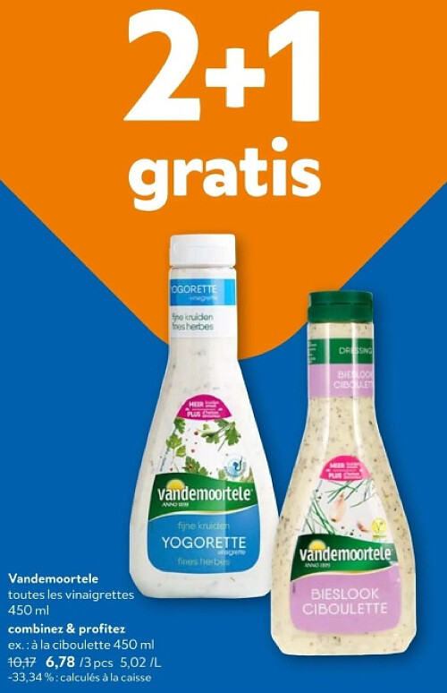 Vandemoortele toutes les vinaigrettes 450 ml