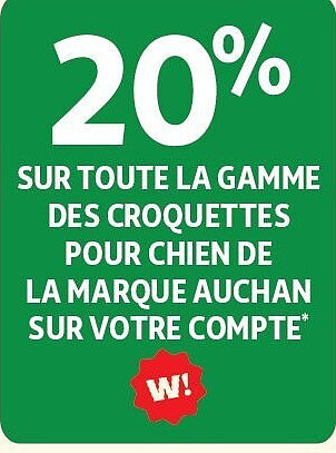 Croquettes pour chien de la marque Auchan
