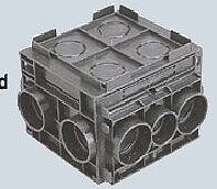 Enkelvoudige inbouwdoos voor volle wand, diepte 50 mm