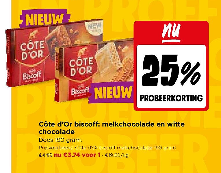 Cote d'Or biscoff: melkchocolade en witte chocolade