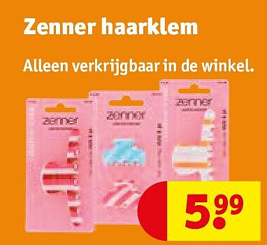 Zenner haarklem
