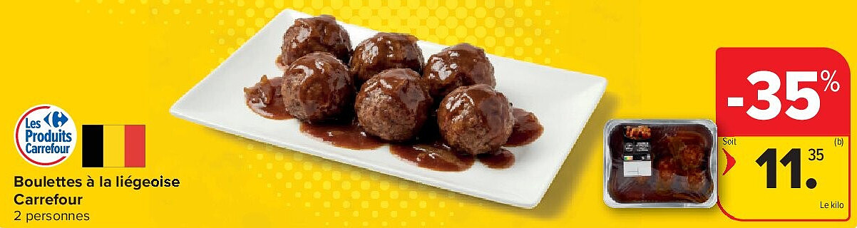 Boulettes à la liégeoise Carrefour