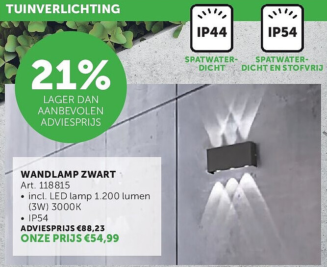 WANDLAMP ZWART
