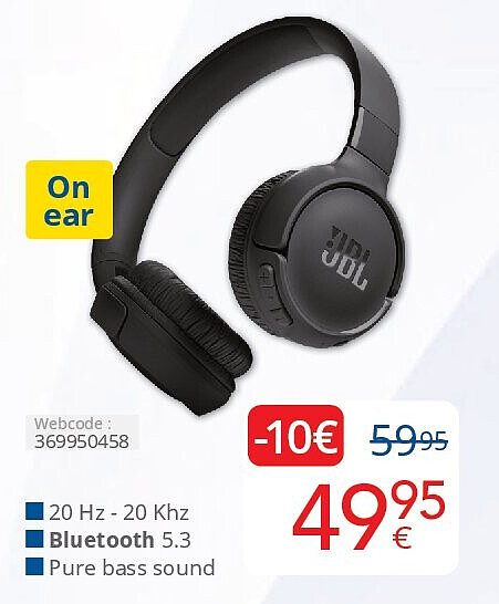 Hoofdtelefoon TUNE520 BT BLACK