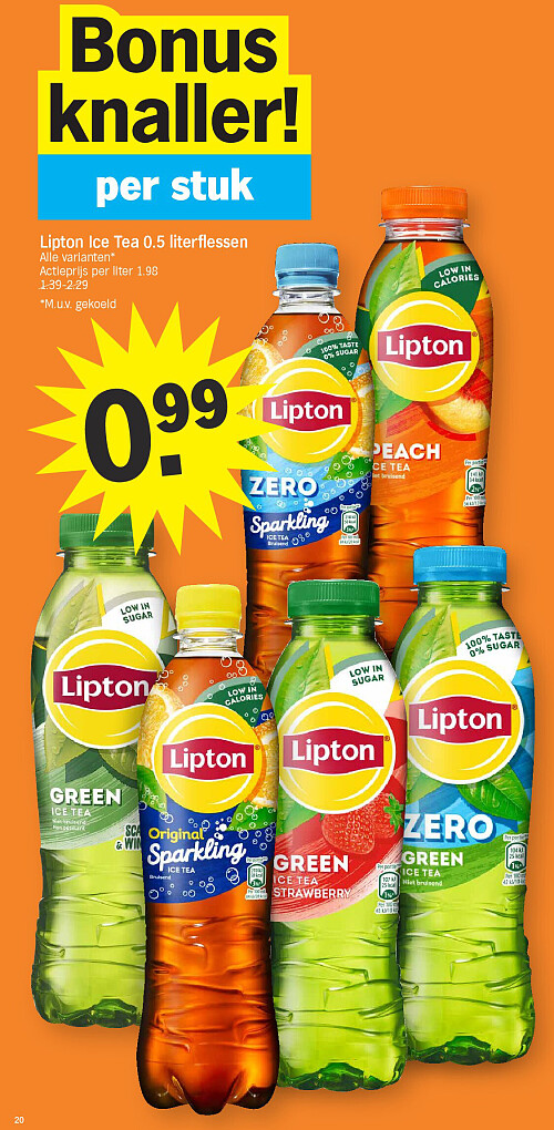 Lipton Ice Tea 0.5 literflessen