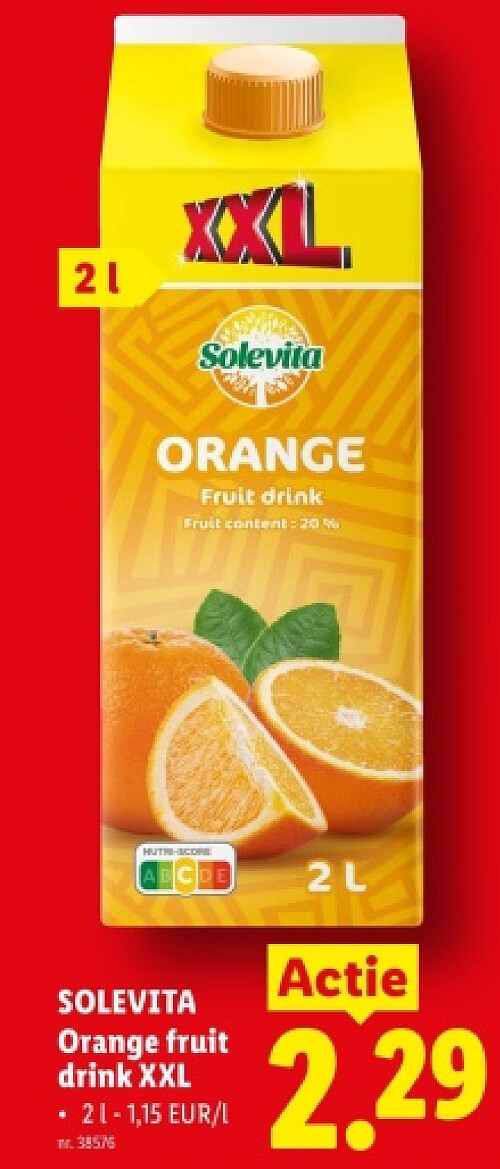 Orange fruit drink XXL